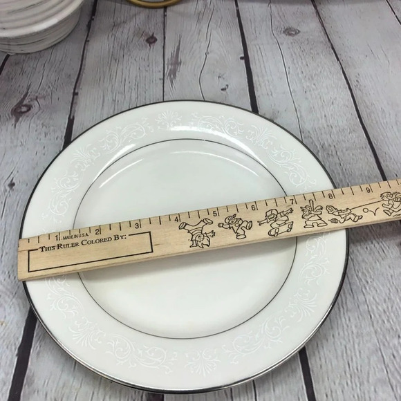 vintage noritake marselle ivory china salad Plates set of 2 - Picture 3 of 5